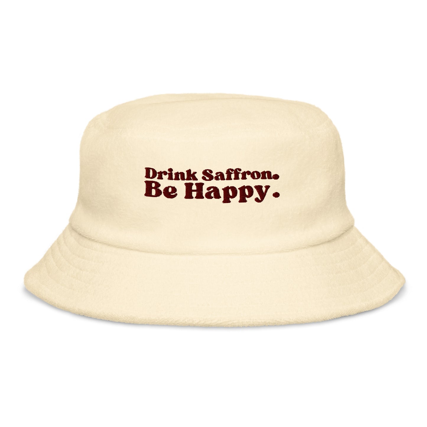 Unstructured terry cloth bucket hat