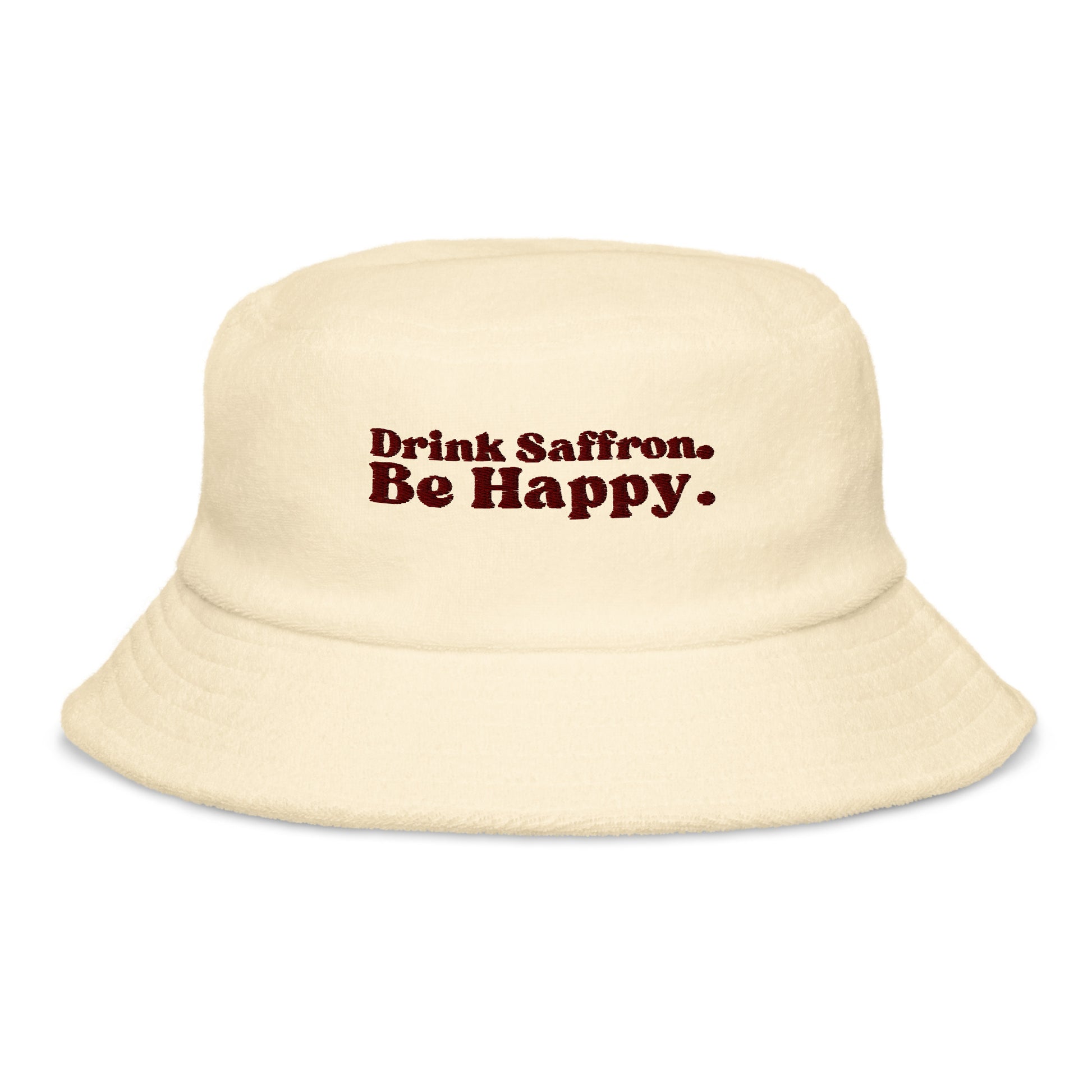 Unstructured terry cloth bucket hat