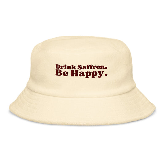 Unstructured terry cloth bucket hat