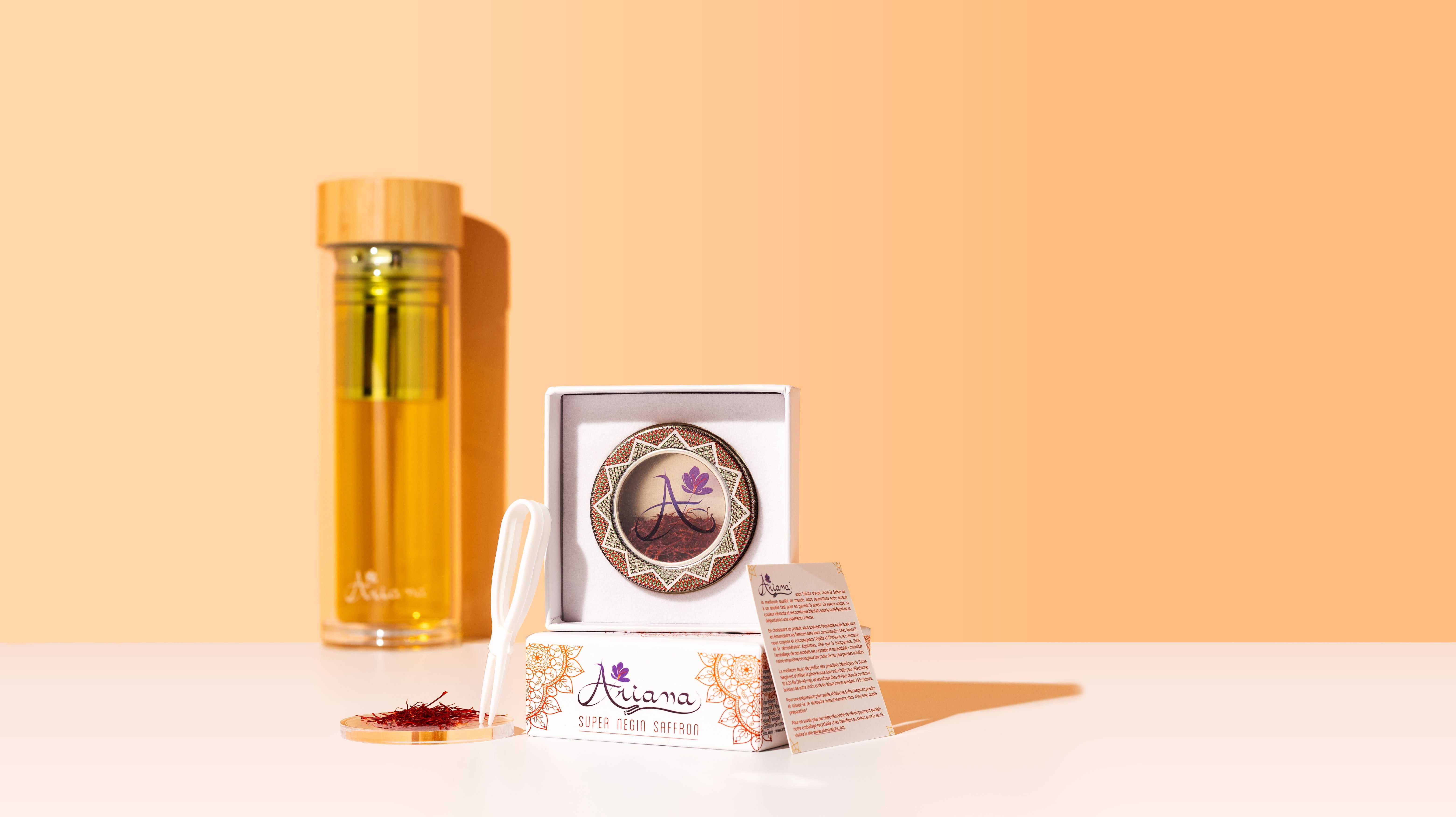 Ariana Double-Wall Glass Tumbler with infuser