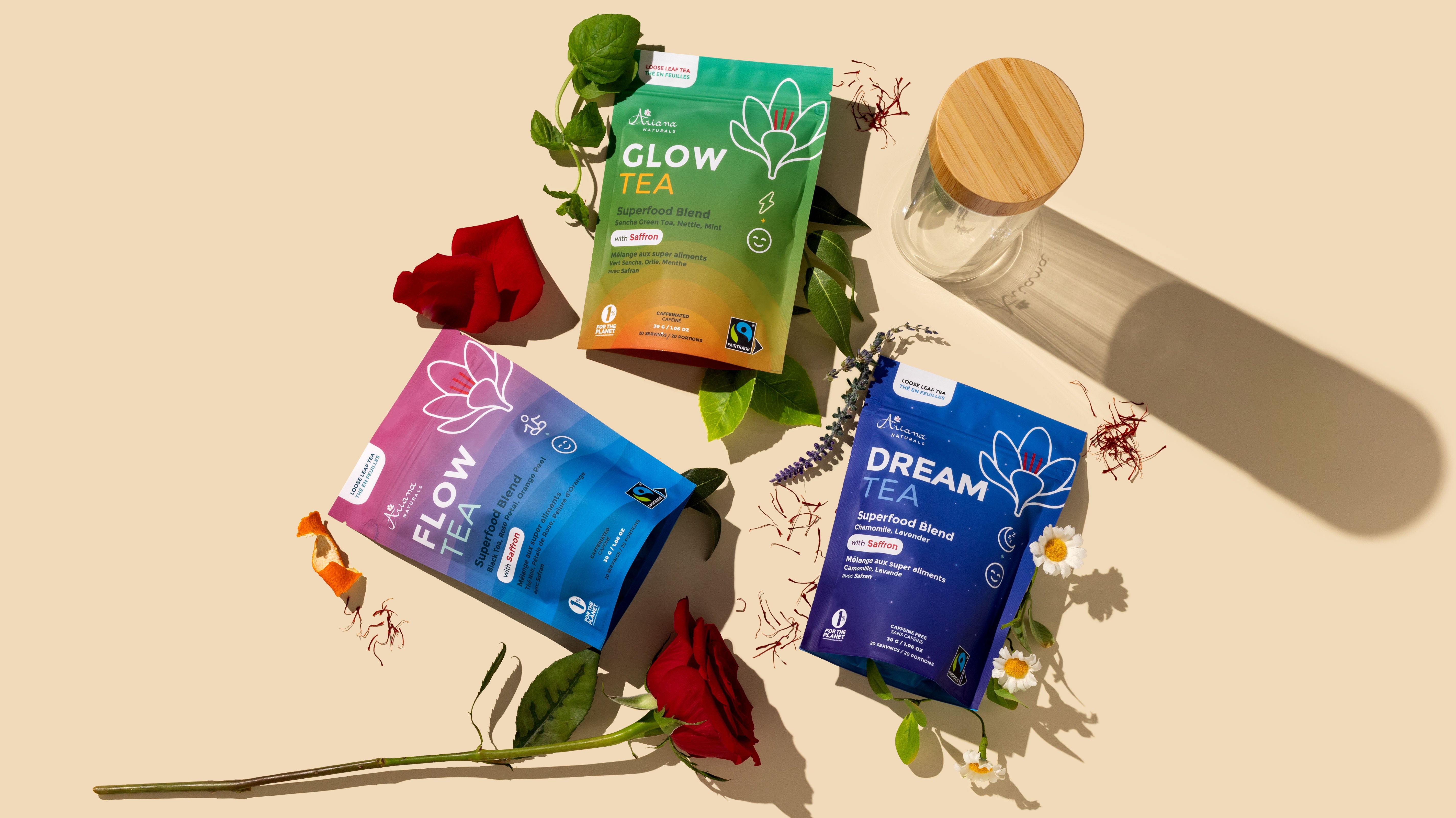 Ariana Double-Wall Glass Tumbler with infuser